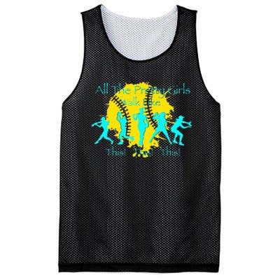 All The Pretty Walk Like This Softball Mesh Reversible Basketball Jersey Tank