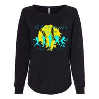 All The Pretty Walk Like This Softball Womens California Wash Sweatshirt