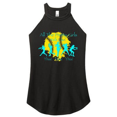 All The Pretty Walk Like This Softball Women's Perfect Tri Rocker Tank