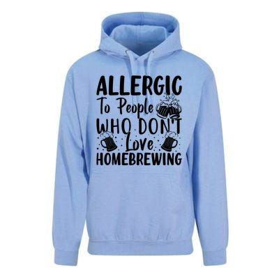 Allergic To People Who Don't Love Homebrewing Cute Gift Unisex Surf Hoodie