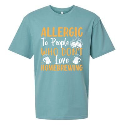 Allergic To People Who Don't Love Homebrewing Gift Sueded Cloud Jersey T-Shirt