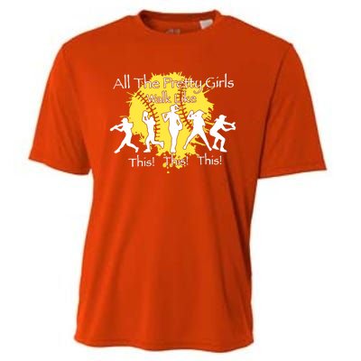 All The Pretty Walk Like This Softball Baseball Cooling Performance Crew T-Shirt