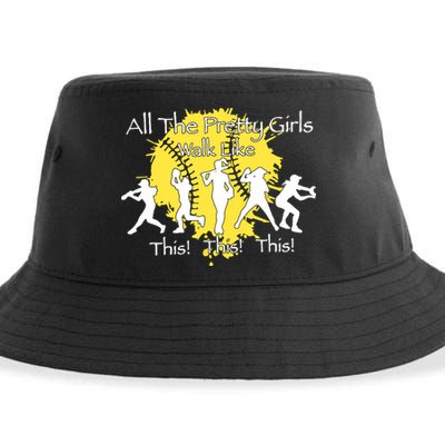 All The Pretty Walk Like This Softball Baseball Sustainable Bucket Hat