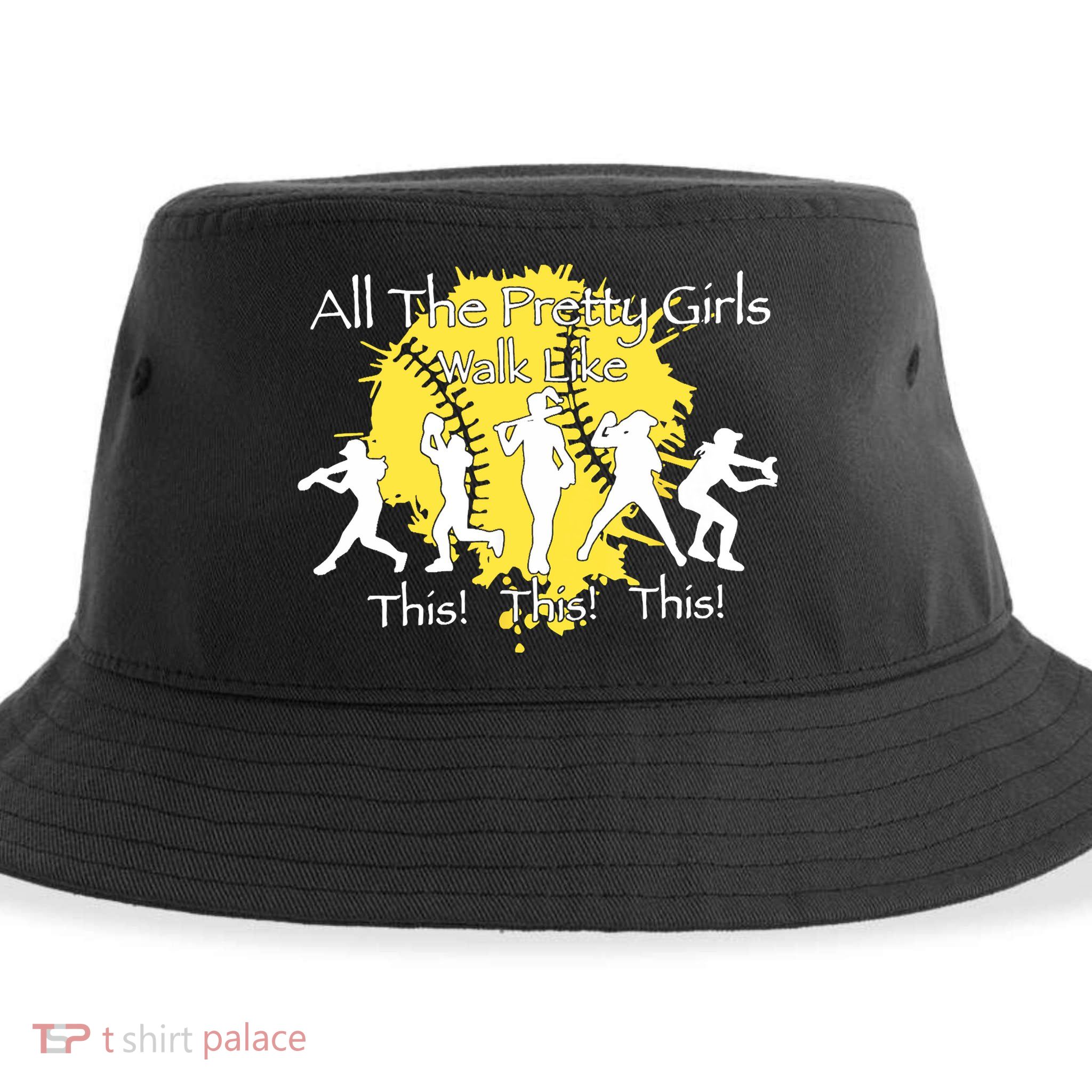 All The Pretty Walk Like This Softball Baseball Sustainable Bucket Hat