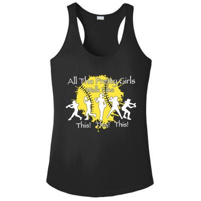 All The Pretty Walk Like This Softball Baseball Ladies PosiCharge Competitor Racerback Tank