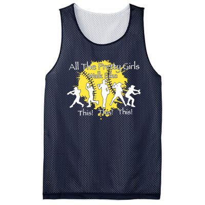 All The Pretty Walk Like This Softball Baseball Mesh Reversible Basketball Jersey Tank