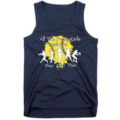 All The Pretty Walk Like This Softball Baseball Tank Top