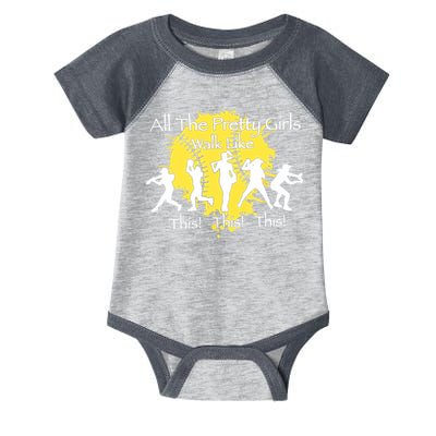 All The Pretty Walk Like This Softball Baseball Infant Baby Jersey Bodysuit
