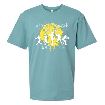 All The Pretty Walk Like This Softball Baseball Sueded Cloud Jersey T-Shirt