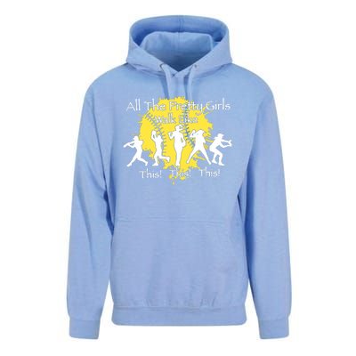 All The Pretty Walk Like This Softball Baseball Unisex Surf Hoodie