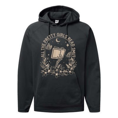 All The Pretty Girl Read Smut Book Lover Performance Fleece Hoodie