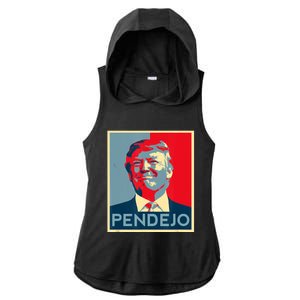 Anti Trump Pendejo Trump Usa American President Picture Ladies PosiCharge Tri-Blend Wicking Draft Hoodie Tank