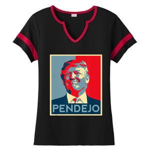 Anti Trump Pendejo Trump Usa American President Picture Ladies Halftime Notch Neck Tee