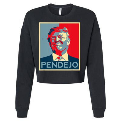 Anti Trump Pendejo Trump Usa American President Picture Cropped Pullover Crew