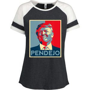 Anti Trump Pendejo Trump Usa American President Picture Enza Ladies Jersey Colorblock Tee