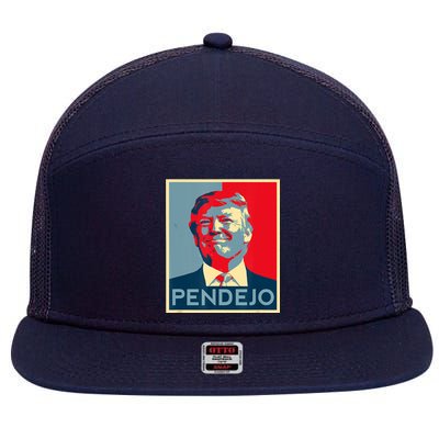 Anti Trump Pendejo Trump Usa American President Picture 7 Panel Mesh Trucker Snapback Hat