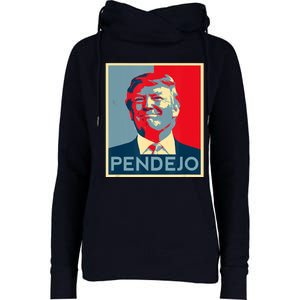 Anti Trump Pendejo Trump Usa American President Picture Womens Funnel Neck Pullover Hood