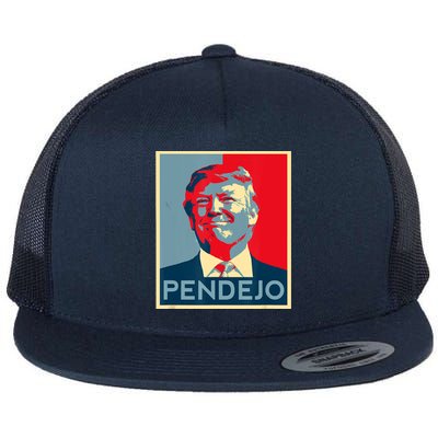 Anti Trump Pendejo Trump Usa American President Picture Flat Bill Trucker Hat