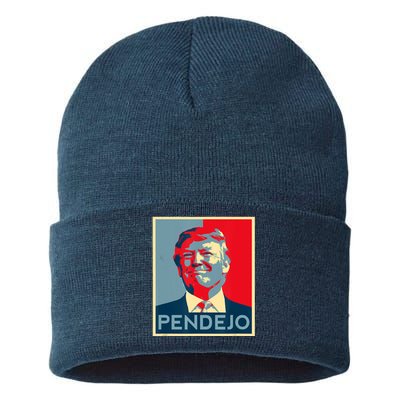 Anti Trump Pendejo Trump Usa American President Picture Sustainable Knit Beanie