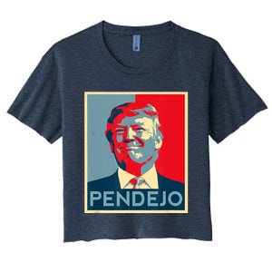 Anti Trump Pendejo Trump Usa American President Picture Women's Crop Top Tee