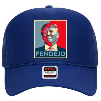 Anti Trump Pendejo Trump Usa American President Picture High Crown Mesh Back Trucker Hat