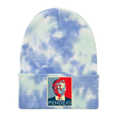 Anti Trump Pendejo Trump Usa American President Picture Tie Dye 12in Knit Beanie