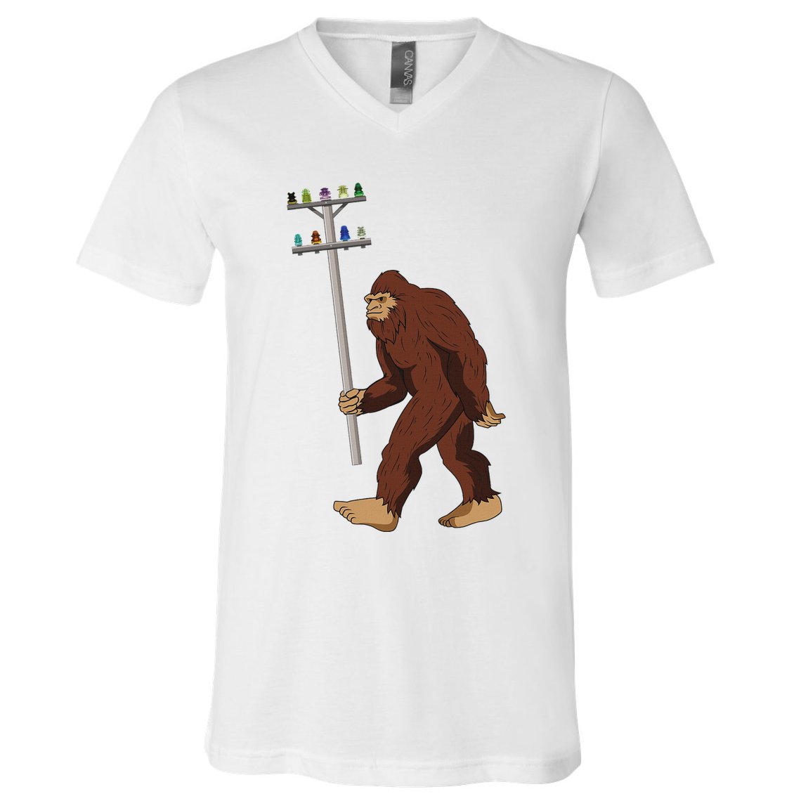 Antique Telegraph Pole Glass Insulators Collector V-Neck T-Shirt