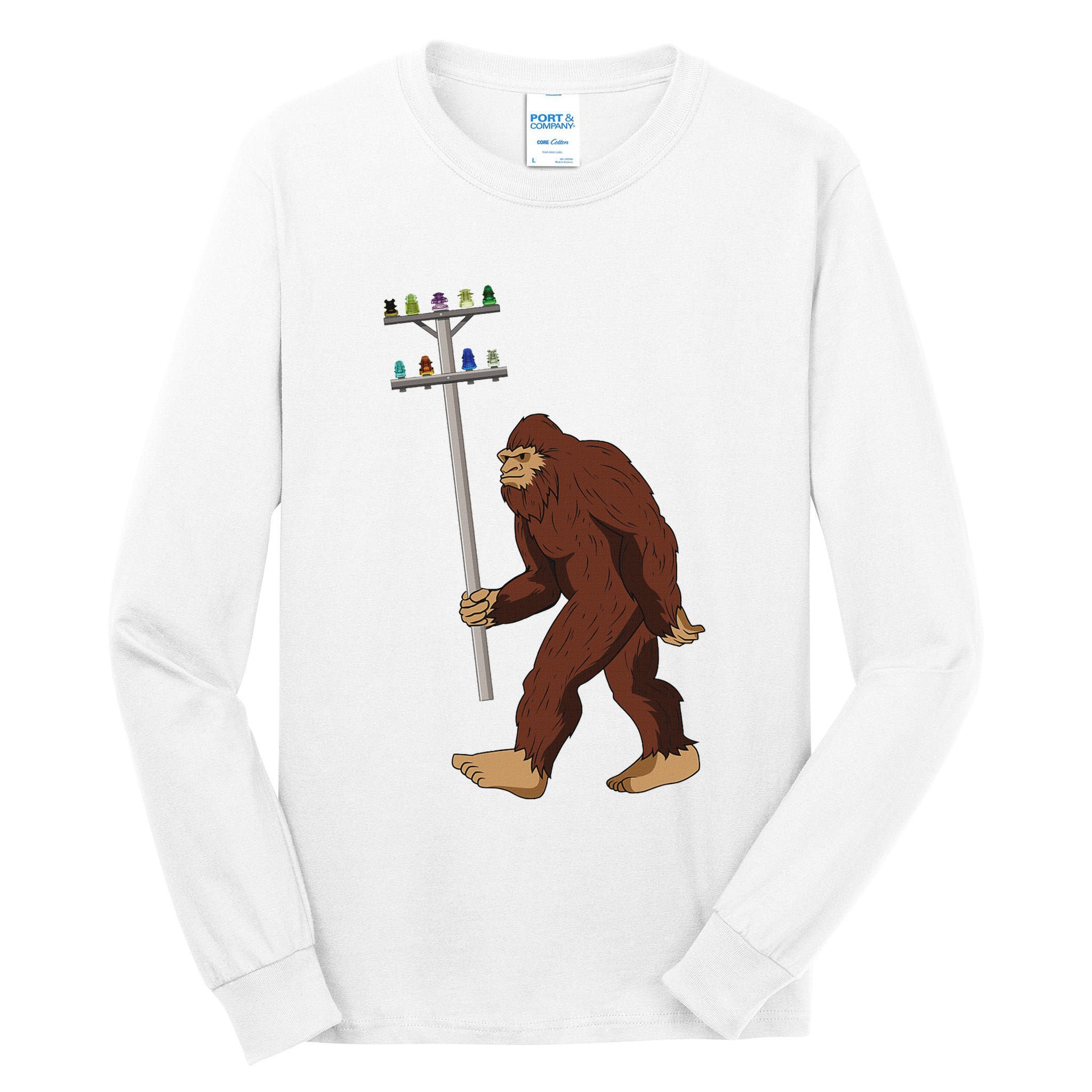 Antique Telegraph Pole Glass Insulators Collector Tall Long Sleeve T-Shirt