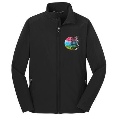 All The Pretty Walk Like This Funny Baseball Softball Core Soft Shell Jacket