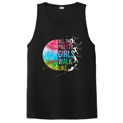 All The Pretty Walk Like This Funny Baseball Softball PosiCharge Competitor Tank