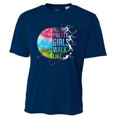 All The Pretty Walk Like This Funny Baseball Softball Cooling Performance Crew T-Shirt