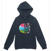 All The Pretty Walk Like This Funny Baseball Softball Urban Pullover Hoodie