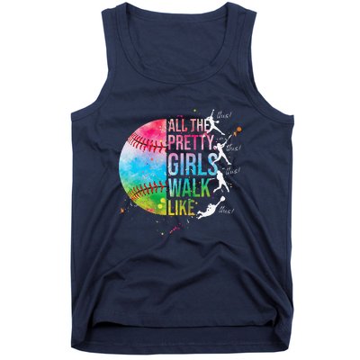 All The Pretty Walk Like This Funny Baseball Softball Tank Top