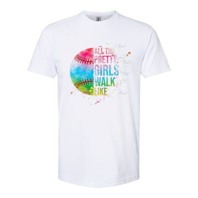 All The Pretty Walk Like This Funny Baseball Softball Softstyle CVC T-Shirt