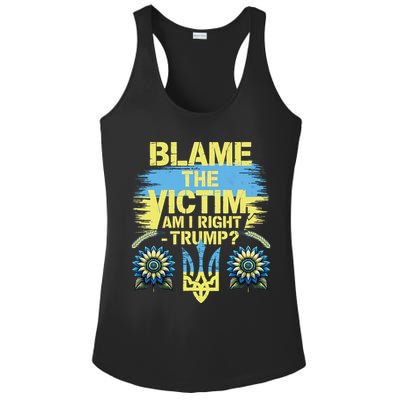 Anti Trump Pro Ukraine Blame The Victim Ladies PosiCharge Competitor Racerback Tank