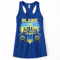 Anti Trump Pro Ukraine Blame The Victim Womens Tank Top