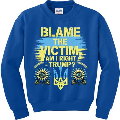Anti Trump Pro Ukraine Blame The Victim Kids Sweatshirt