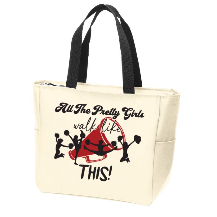 All The Pretty Girls Walk Like This Cheer Zip Tote Bag
