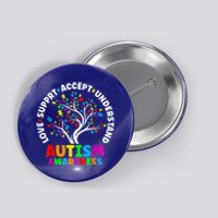 Autism Tree Puzzle tee Love Accept Support Autism Awareness Button