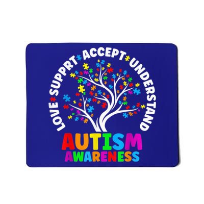 Autism Tree Puzzle tee Love Accept Support Autism Awareness Mousepad