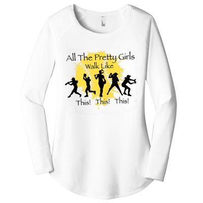 All The Pretty Girl Walk Like This Funny Baseball Girl Softball Women's Perfect Tri Tunic Long Sleeve Shirt