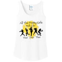 All The Pretty Girl Walk Like This Funny Baseball Girl Softball Ladies Essential Tank