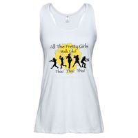 All The Pretty Girl Walk Like This Funny Baseball Girl Softball Ladies Essential Flowy Tank