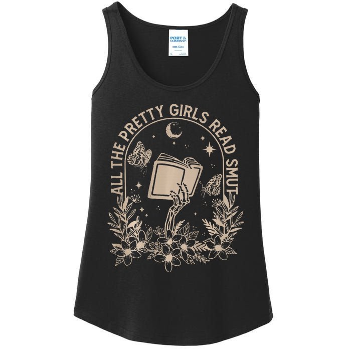 All The Pretty Read Smut Book Lover Front And Back Ladies Essential Tank