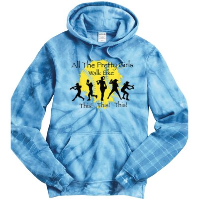 All The Pretty Walk Like This Funny Baseball Softball Tie Dye Hoodie