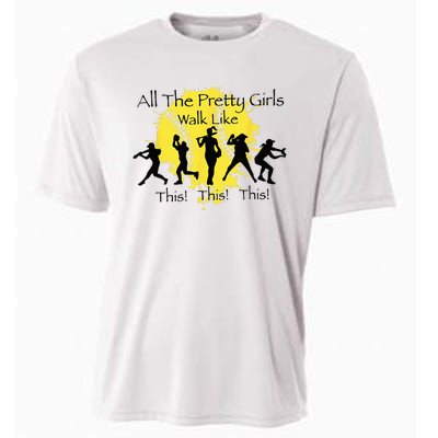 All The Pretty Walk Like This Funny Baseball Softball Cooling Performance Crew T-Shirt