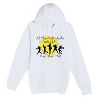 All The Pretty Walk Like This Funny Baseball Softball Premium Pullover Hoodie