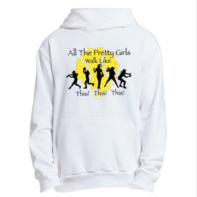 All The Pretty Walk Like This Funny Baseball Softball Urban Pullover Hoodie