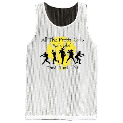 All The Pretty Walk Like This Funny Baseball Softball Mesh Reversible Basketball Jersey Tank