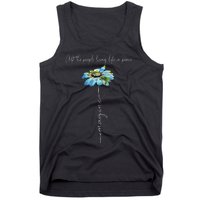 All The People Imagine Living Life In Peace Daisy Flower Tank Top